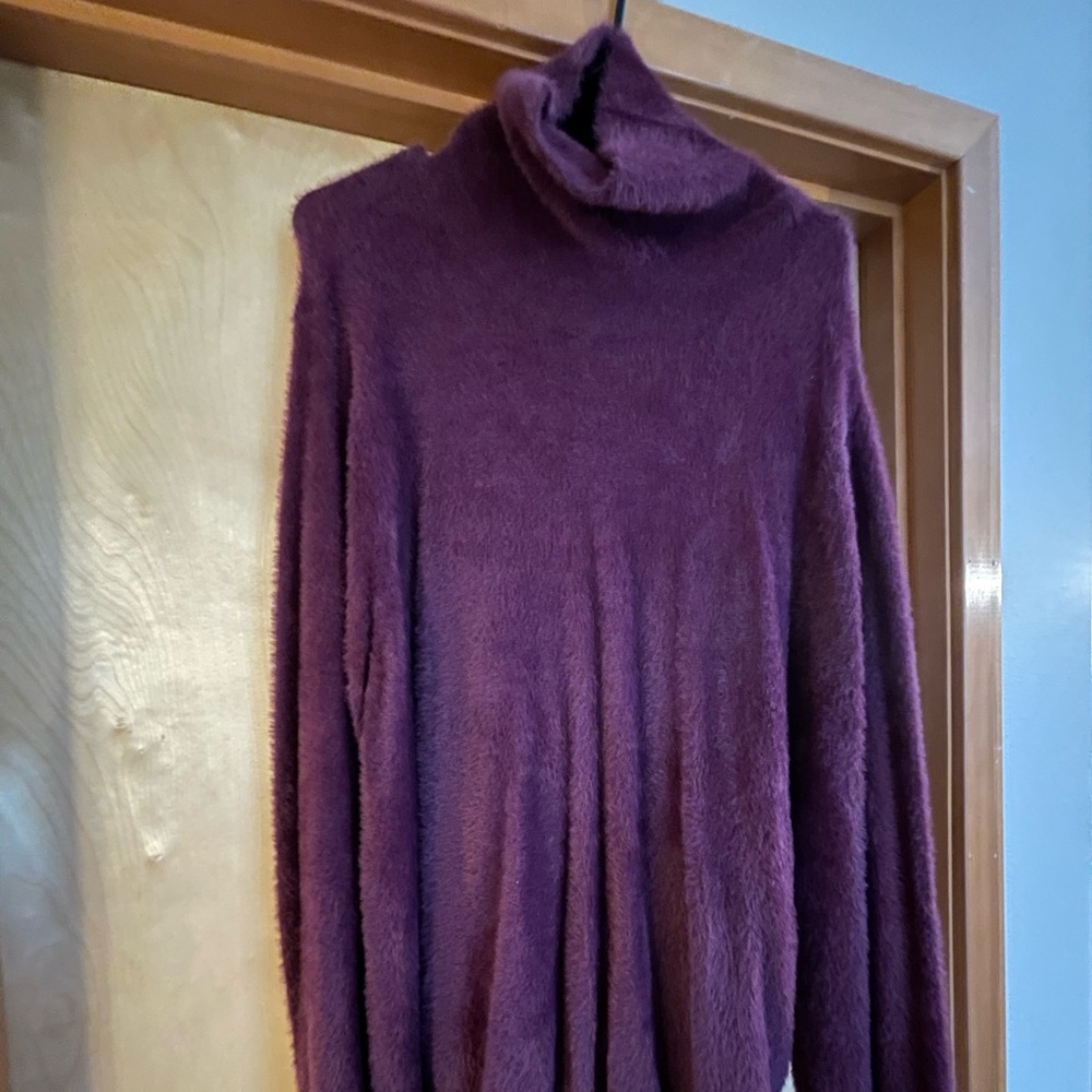 HALOGEN Plus Size Purple Cowl Neck Sweater